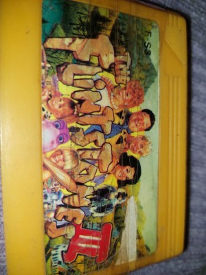caseta (Consola Terminator)joc pe televizor THE FLINTSTONES,caseta veche origina foto