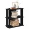 vidaXL Bibliotecă cu 3 etaje, negru, 60x30x80 cm, lemn de prelucrare 860257