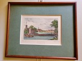 H227-Tablou vintage dupa grafica veche- AMSTERDAM V. Rochboch Delt. Executat de G.G. Lange in Darmstadt. E. Hablilchek Sculpt.