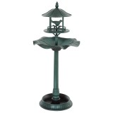 Outsunny Bain d&#039;oiseaux Adăpător pentru Păsări ghiveci 3 &icirc;n 1 &Oslash; 50 x 113 cm polipropilenă verde-grizonat | Aosom Romania