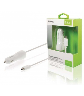 Incarcator auto 12-24V - USB Type C 3A alb Sweex foto
