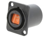 Conector fibră optică mamă, drept, neagră