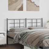 VidaXL Tăblie de pat metalică, negru, 150 cm