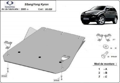 Scut metalic pentru cutia de viteze SsangYong Kyron 2005-2014 foto