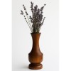 Vaza decorativa din lemn de pin &ndash; arsa si lacuita, finisaj handmade, stil rustic