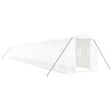 Cumpara ieftin Sera cu cadru din otel, alb, 32 m&sup2;, 16x2x2 m