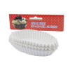 Set hartii pentru muffin, Ovale, Albe, 8.5x4.7x2 cm, 75 buc