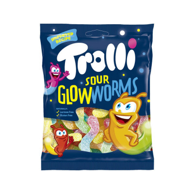 Jeleuri Rame Trolli Glow Worms, 100 g foto