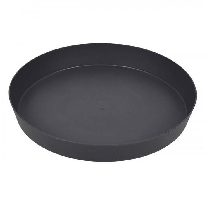 Farfurie Ghiveci Flori, Plastic, Diametru 19cm, &Icirc;nălțime 3cm, Antracit