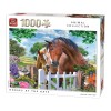 Puzzle 1000 piese Horses at the gate, Jad