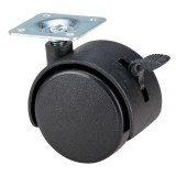 Roata Pivotanta cu Flansa pentru Mobilier, 50mm, Cu frana, sarcina max. 20kg, AGT-8368