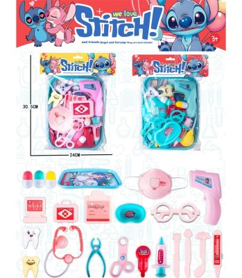 Set de dentist de jucărie Stitch, cu accesorii medicale, &amp;icirc;n pungă foto