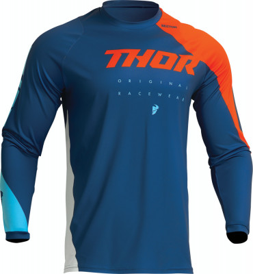 Tricou motocross/enduro Thor Sector Edge, culoare albastru/portocaliu, marime M Cod Produs: MX_NEW 29107147PE foto
