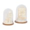 Set 2 Cupole din plastic cu baza lemn cu accesorii-Tip Model 4