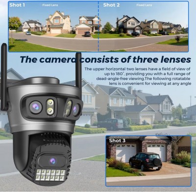 Camera Video IP Rotativa 360&amp;deg; 6K TRIPLĂ WiFi foto