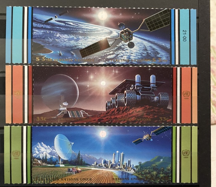 PC177 - Natiunile Unite New York 1999 Spatiu/ UNISPACE III, serie MNH, 3v