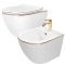 Set vas WC CARLO Mini Flat + bidet CARLO Mini White Gold Edge
