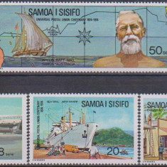CENTENAR U.P.U.1974 - SAMOA - Yv.341-4 + Bloc 6 - MNH