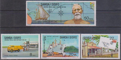 SAMOA - 1974 - CENTENAR UPU - serie+bloc foto