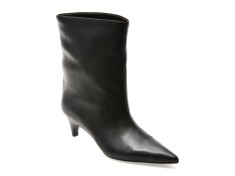 Botine elegante EPICA PREMIUM negre, 81R, din piele naturala