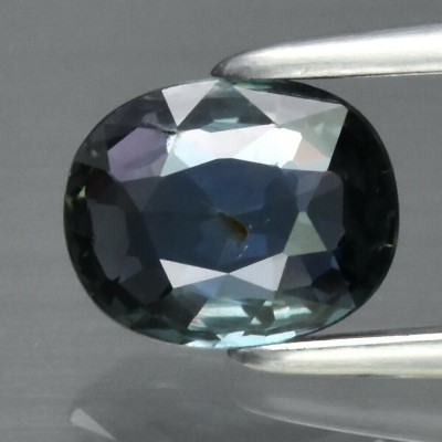 ~ &amp;gt; &amp;gt; SAFIR NATURAL ALBASTRU-VERDE - 0,82 ct. Certificat de Autenticitate ! ! ! foto