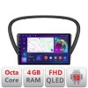 Navigatie Peugeot 607 Android radio gps internet quad core 4+64 carplay android auto Kit-607+EDT-E309v3 CarStore Technology