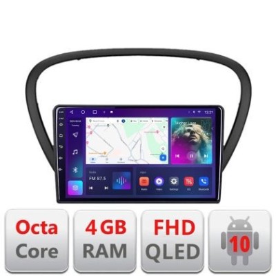 Navigatie Peugeot 607 Android radio gps internet quad core 4+64 carplay android auto Kit-607+EDT-E309v3 CarStore Technology foto