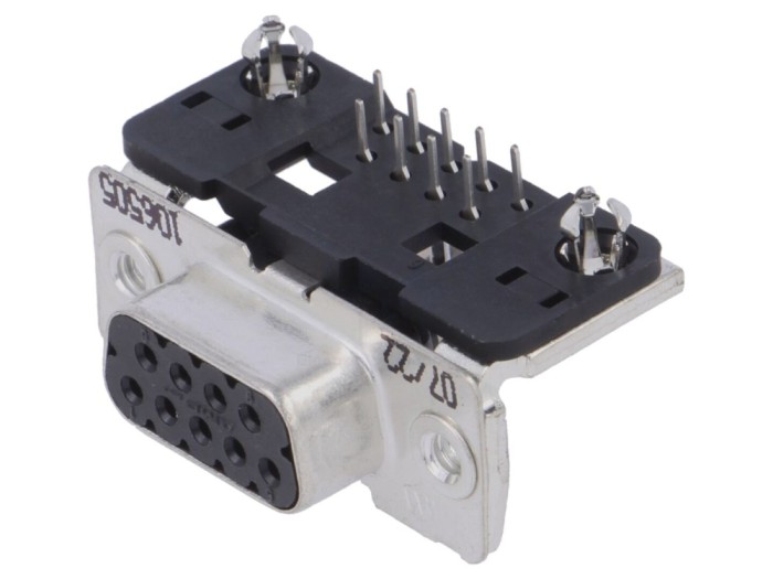 Conector D-Sub 9 pini mamă PCB 90&deg;