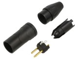 3 Pin Metal Plug with Straight Cord