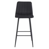 Cumpara ieftin Scaun de bucatarie/bar, Artool, Pozza, catifea, otel, negru, 43x35x104 cm