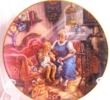 FARFURIE DECORATIVA PORTELAN WEIMAR COLECTIA IN VIZITA LA BUNICI BRADEX IN EDITIE LIMITATA ANUL 1994