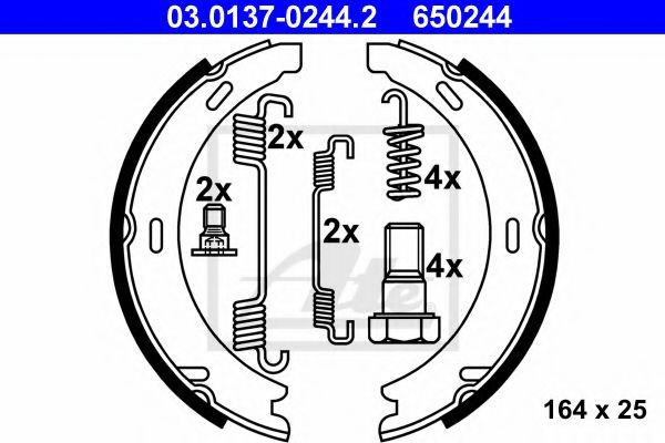 Set saboti frana, frana de mana MERCEDES E-CLASS Combi (S210) (1996 - 2003) ATE 03.0137-0244.2