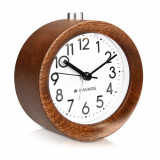 Ceas cu alarma analogic din lemn Snooze Retro, 43907, Navaris