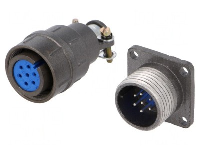 Conector Circular Soclu/Mufă DS1110-06 7 PIN 5A foto