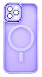 Husa tip MagSafe, Camera Protection Matte Silicon pentru iPhone 11 Mov Deschis
