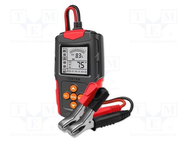 Tester acumulator QOLTEC 12-24V cu afișaj LCD 2,7&quot;