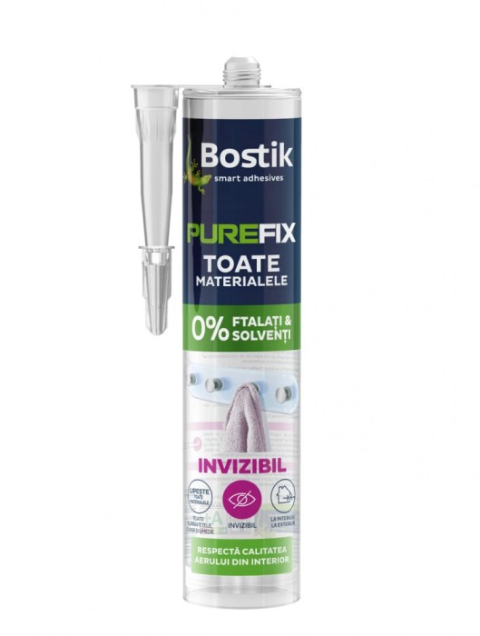 Adeziv pentru suprafete multiple Bostik Purefix transparent, 290 ml
