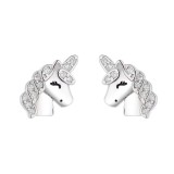 Cumpara ieftin Cercei argint 925, JW811, model unicorn, placati cu rodiu