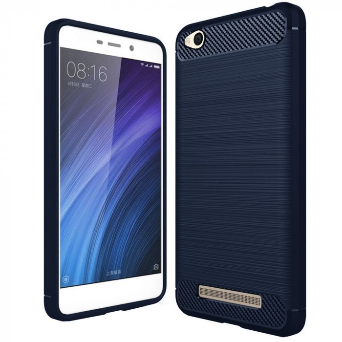 Husa Pentru XIAOMI RedMi 4A - Luxury Carbon TSS, Bleumarin