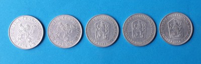 Moneda veche Cehoslovacia Lot x 5 piese - 10 Haler ani diferiti ( 1954 -1964) foto