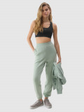 Pantaloni jogger de trening cu bumbac organic pentru femei - verzi, 4F Sportswear