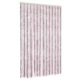 Cumpara ieftin Perdea pentru insecte gri argintiu si roz, 118x220 cm, chenille