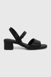 Camper sandale de piele Katie Sandal femei, culoarea negru, cu toc drept, K201023.001