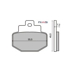 MBS Placute frana PIAGGIO Vespa GTS 125 2010 2011 echivalent MCB727, Cod Produs: 225100450RM