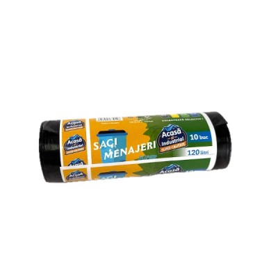 Saci menajeri negri 120 L, 10 buc/rola, produsi in Romania foto