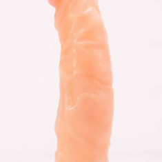 Vibrator Jelly Rubber, Bej, 20 cm