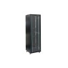 Rack 32U 600x800, montare pe podea, usa din sticla, panouri laterale detasabile si securizate, dezasamblat, culoare negru RAL 9004, DATEUP NewTechnolo