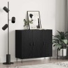 VidaXL Bufet Stejar negru 90 x 34 x 80 cm Lemn compozit 879584