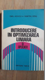Introducere in optimizarea liniara si aplicatii- Emil Boros, Dumitru Opris