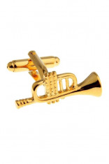 Butoni camasa trompeta tema muzicala gold foto
